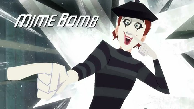 clownofthe_'s tweet photo. today's clown of the day is Mime Bomb from Carmen Sandiego! https://t.co/pod1ODTJly