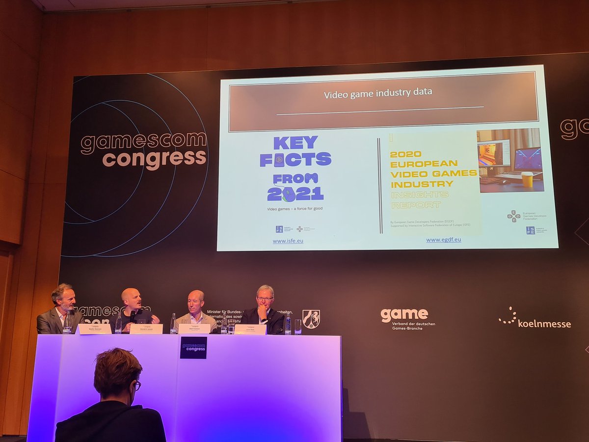 ZennerBXL's tweet photo. At today's #gamescom2022 #congress H. Lesser (@vane303) passionately made a good point. Yes, we need #reforms & improve #digitalskills...but most importantly, we need comprehensive #policystrategy! A real #vision of who we are, what we fight for & how our #future should look like https://t.co/wURUWrwOYU