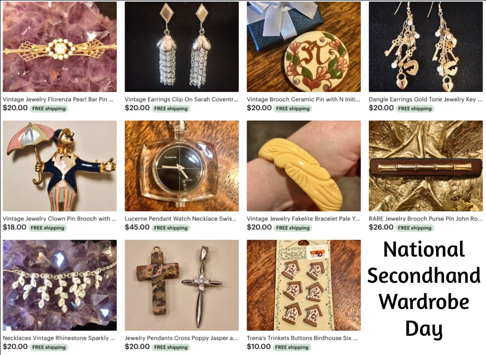 ZendingMachine1's tweet photo. Happy Secondhand Wardrobe Day 💍
Shop #vintage #jewelry &amp; more on #etsy at https://t.co/b1IOSoE123
#SecondhandWardrobeDay #zendingmachineshop #etsyshop https://t.co/glQfVjRBVa