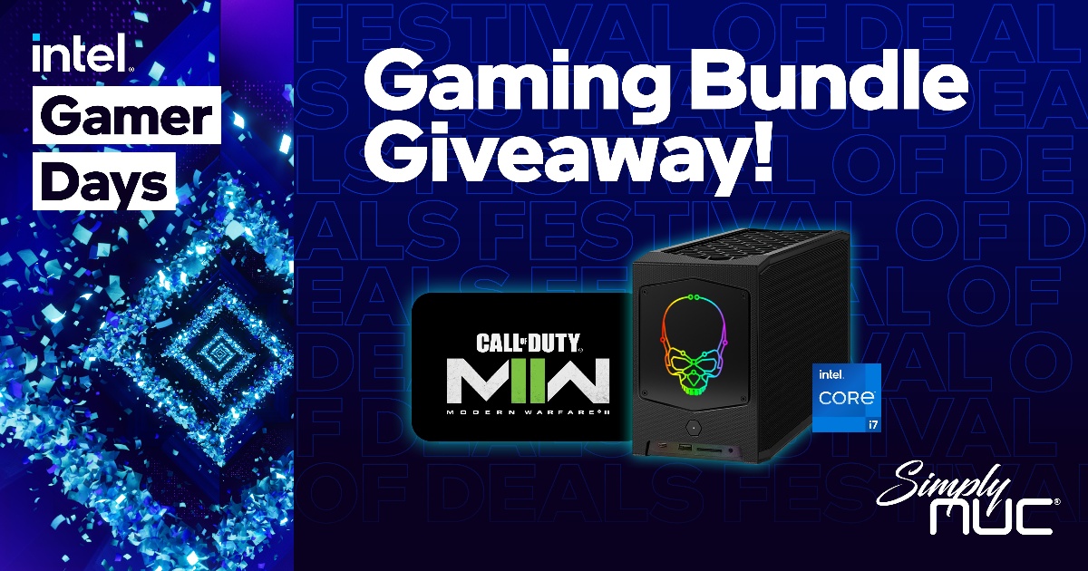 We're kicking off <a href="/intel/">Intel</a> Gamer Days with a MASSIVE gaming bundle #giveaway! 📣 Enter to win an Intel® NUC 12 Extreme Dragon Canyon PC and 4 copies of Call of Duty: Modern Warfare II! Tag 3 of your squad in the replies and follow this link to enter now: tinyurl.com/5ahzbsew