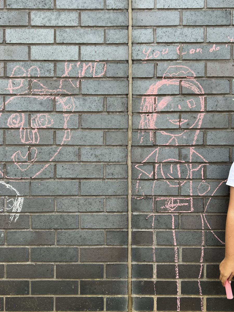 P4atCanalView's tweet photo. We have been using chalk to draw murals outside!! https://t.co/7r4e5IdmV7