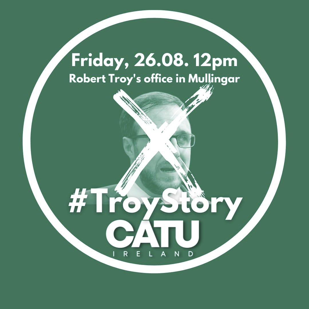 Robert Troy is still a TD. As a landlord TD, he asked Housing Minister to support landlords seeking to evict tenants during pandemic.

We are picketing Troy's constituency office in Mullingar on Friday 26/8 at noon. Join the picket, join the union! catuireland.org/join/