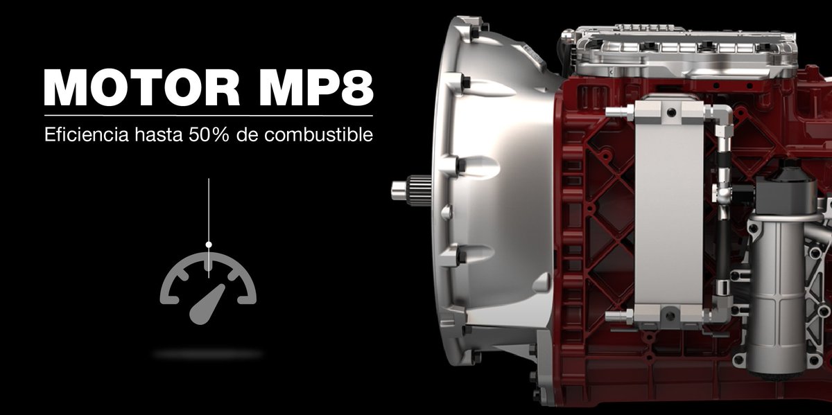 MackTrucksLATAM's tweet photo. Con la eficiencia de combustible ⛽ que puedes obtener con el motor MP8, sigue dejando huella durante más kilómetros recorridos. 👏
#MP8 #MackEsMejor https://t.co/01fbkftex0