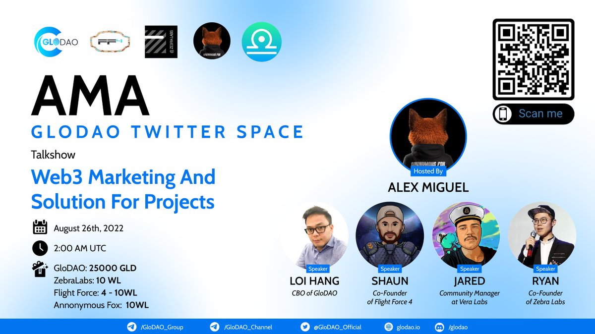 GloDAO_Official's tweet photo. 📣Join our AMA Twitter Space Talkshow with #Web3 Friends 📣

Find out the details of this AMA here 👉 https://t.co/V5Jd8sNqci

#glodao #defi #dao #blockchain https://t.co/kMzwY7PoLJ