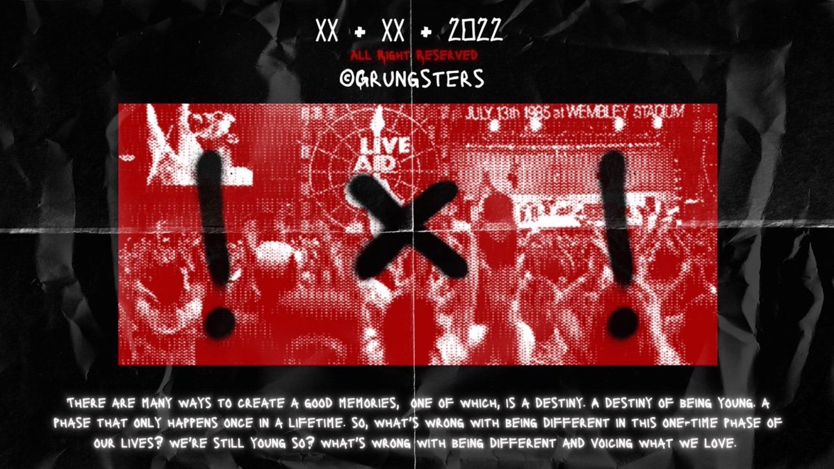 Grungsters's tweet photo. ⠀

𝕽ock  what  you love  for the youth will
not be repeated twice.  Feel  the jive in
falling nights where the rules no longer
forbid you.  Set loose and let your soul
unwind, extinguish the fear,  and voice
your  desire──𝗵𝗲𝗿𝗲 𝗶𝘀 𝘁𝗼 𝘁𝗵𝗲 𝗳𝗿𝗲𝗲𝗱𝗼𝗺!

⠀ https://t.co/utsCeArSyD