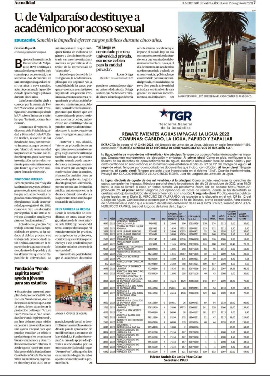 🚩Es una buena noticia, para esta historia de terror que duró tantos años, la institución tardó pero tomó la medida correcta, a diario tomamos conocimiento de casos similares en diferentes Ues sin que se tomen medidas, por ello se impulsó la Ley 21369 que esperamos sea un avance!