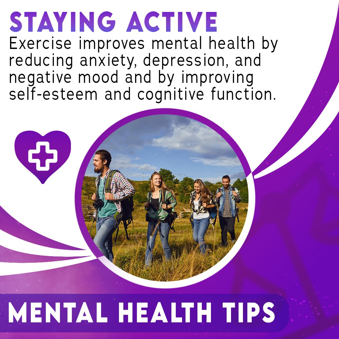 Mental Health Tip Monday! Did you know that exercise improves mental health?🚴‍♂️ Follow for more tips📌
#freecounseling #mentalhealth #mentalhealthawareness #mentalhealthmatters #couselling #trainedprofessionals #community #communitysupport #communityservice