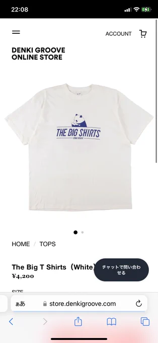人間大統領のTシャツとthe big shirtsのTシャツ買っちゃった… 