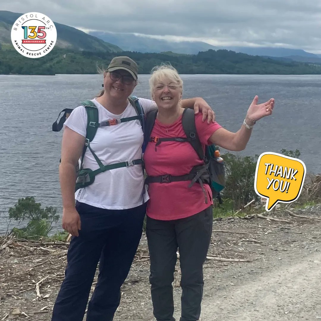 Bristol_ARC's tweet photo. We'd like to say a big thank you to George Adams who walked 58 miles through the Great Glen Way over 5 days with her walking partner Hazel (pictured), raising a fantastic £245 to support the animals in our care. Thank you!! Sign up to #Walktember here https://t.co/nsB7Tr8NXC https://t.co/paG8uK0Zaw
