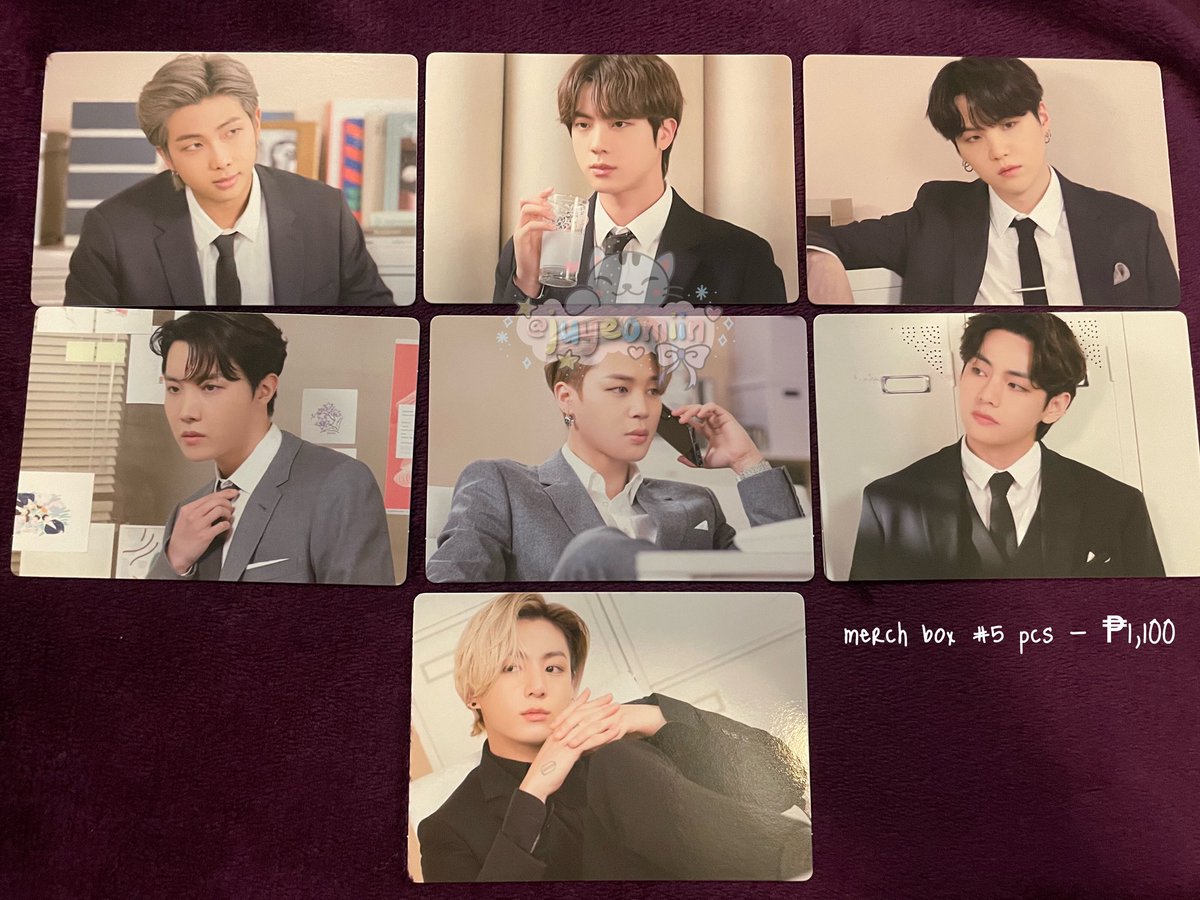 kivescart's tweet photo. wts lfb ph [#juyeosells]

bts merch box pcs from #5, #6, &amp; #7
—onhand
—mint condition
—own collection
—see prices on pics

mop: gcash ; mod: sco, ggx

reply/dm to claim ♡
🏷 rm namjoon seokjin jin yoongi suga jhope hobi jimin v taehyung jungkook pc postcard merch box 5 6 7 https://t.co/fFFy2DoTVZ