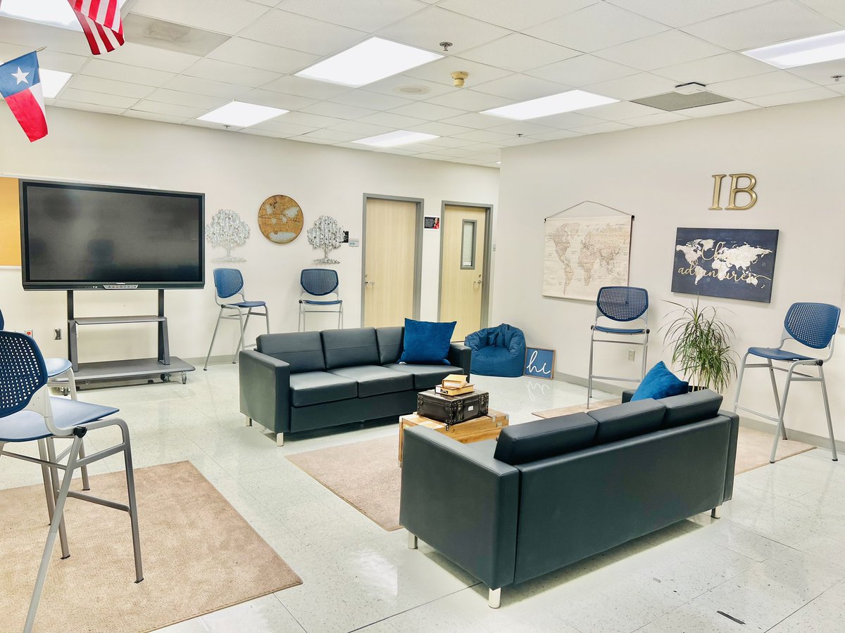 MrsGarner08's tweet photo. New college readiness spaces for our IB scholars! Create the environment you expect! #CollegePrep @Ike9_AISD @KatyRoede @adbustil @tdavis_aldine @ToddLindeman4 @JEOcanas1 @drgoffney https://t.co/Or9k9692x2