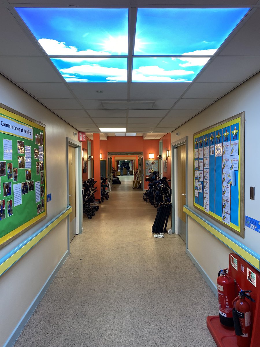 LightingHouseUK's tweet photo. First of the Sky Panels are in and they look great. Can’t wait to see the rest of them. #schools #Lancashire #sbm #ledlights #sky #transfornation https://t.co/CICsF903A0