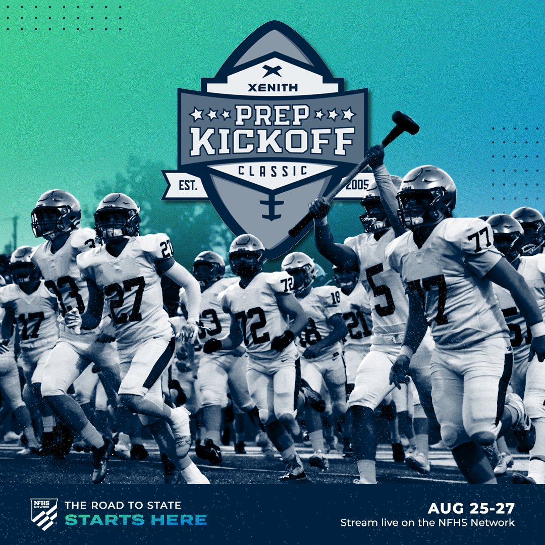 NFHSNetwork's tweet photo. It's game day! Watch the Xenith Prep Kickoff Classic LIVE on the #NFHSNetwork today through Saturday! 🏈 

Catch all the action here: https://t.co/bAjtzsOeh6 🔗

@detpkc @MHSAA https://t.co/uZtXHTFW6f