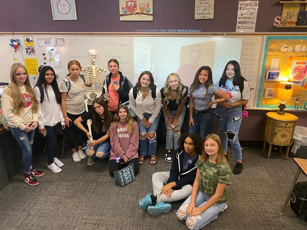 Our CTE health science class is already learning about the medical world. Great programs for great kids!