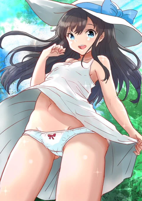白ワンピ朝潮ちゃん描きました
黒髪ロング+白ワンピは最強ですね 