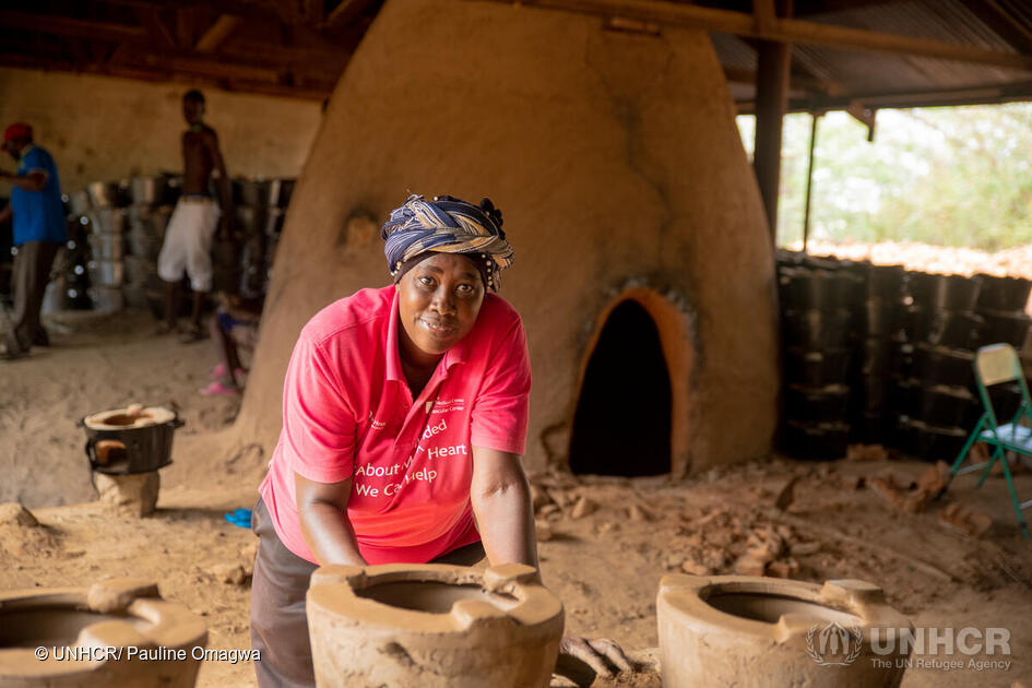 'I love working with other refugees and Kenyans in the sustainable stove unit.' Thanks to the generous support of the ppl & gov. of the Republic of Korea 🇰🇷, UNHCR is able to support refugees like Ariella to produce stoves that help combat climate change & provide employment.