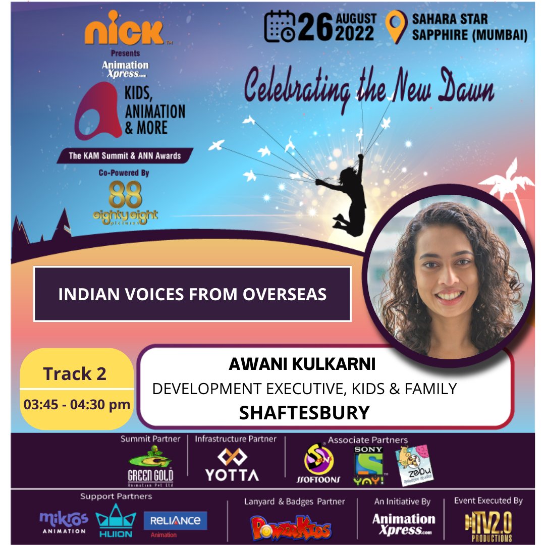AnimationXpress's tweet photo. A session on 'Indian Voices from Overeas' | KAM Summit &amp; ANN Awards | 26th August 2022 | Register Now!

Register Now: https://t.co/abx6pUrEOo
#KAMSummit2022 #broadcasters #advertising  #Summit #awards2022 #AnnAwards2022 #KAMSummit #Animation #ANN #awards #avgc #makingof #overseas https://t.co/Pu57D8H53f