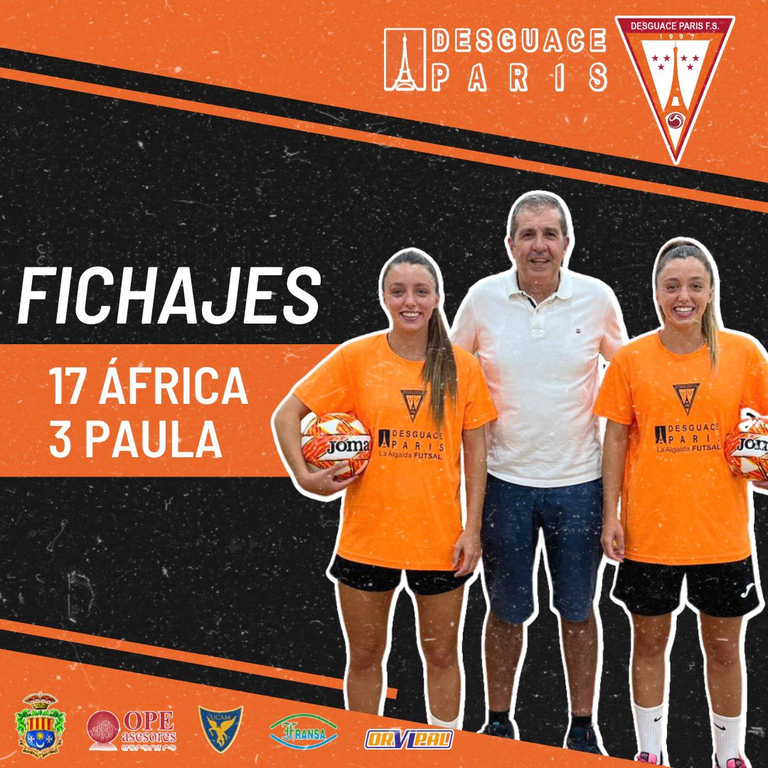 DesguaceParisFS's tweet photo. 📝 🟠⚫️FICHAJES: tras su ascenso con el Alhama Féminas las mellizas cambian su rumbo.
Con muchas ganas y demostrando su implicación en este nuevo proyecto. 🚀💪🏼

#BIENVENIDAS https://t.co/pb64Ud0ZKY