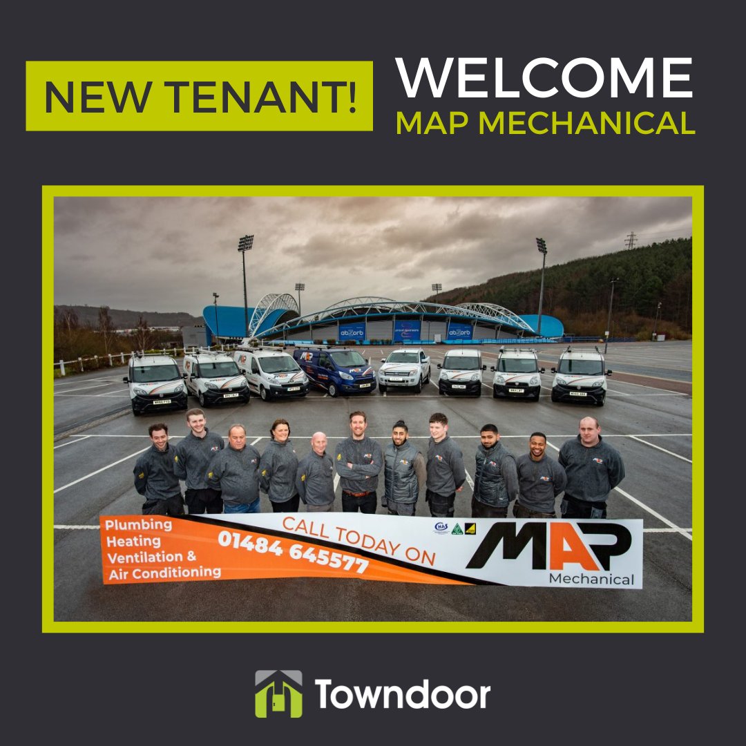 We’re delighted to welcome our newest tenant, MAP Mechanical, who have just moved in to Unit H at The Dyeworks!

We hope you will feel at home at The Dyeworks as you settle into your new space here.

Thank you for choosing #Towndoor!

#NewTenant #CommercialProperty #Huddersfield
