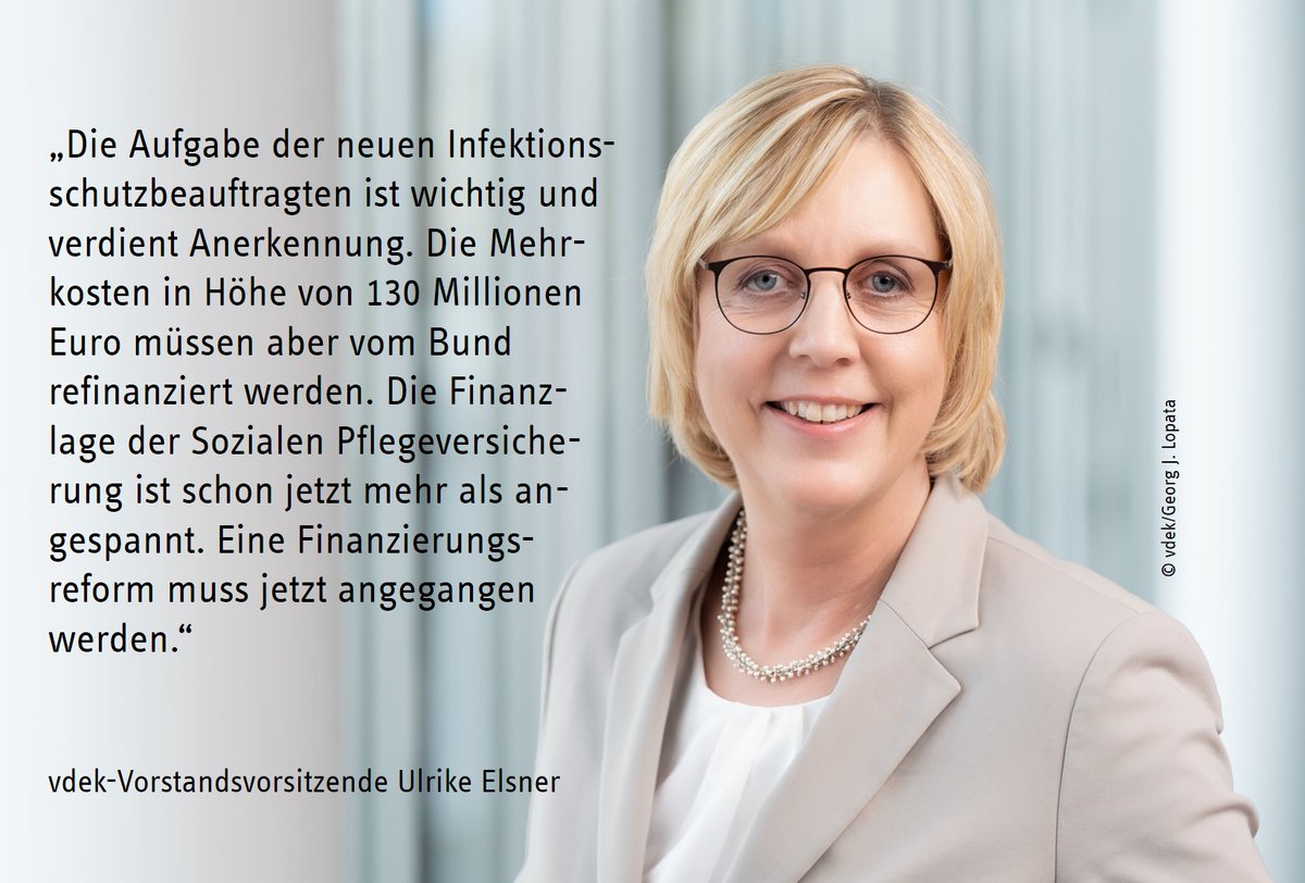 Kabinett beschließt Änderungsanträge zum #COVID19|Schutzgesetz. Der darin enthaltene Bonus für Infektionsschutzbeauftragte in #Pflegeeinrichtungen ist richtig, darf aber nicht auf die Soziale Pflegeversicherung #SPV abgewälzt werden. vdek.com/presse/pressem…