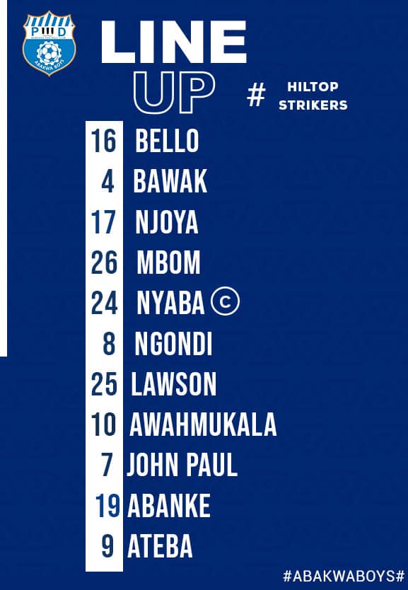 pwd_bamenda's tweet photo. The was our First starting XI of the pre_season💪
#ABAKWABOYS💙🤍 https://t.co/nCEf2SZqNS