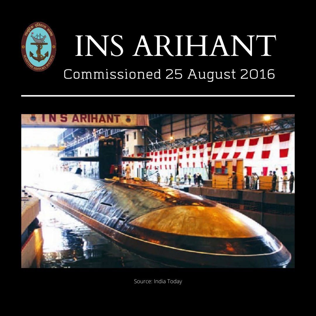 #OnThisDay in 2016, the indigenously constructed INS Arihant (S2) was commissioned into the Indian Navy by #PM Narendra Modi. INS Arihant is India’s first nuclear-powered ballistic missile submarine.Blog Link: 