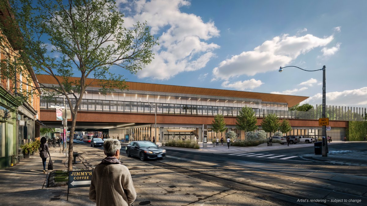 #TBT to the original Riverdale Railway Station, which originally opened in 1896 but closed during the Great Depression. With the Ontario Line, we're bringing a station back to this community - this time with a new subway line! Contrast the past with the future station concept 👇