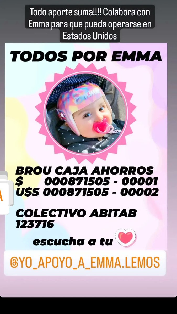 TODOSPOREMMA's tweet photo. Último tirón de nuestra lucha, compartan por favor. Faltan $250 mil pesos uruguayos. https://t.co/YXdbTZ2D4V