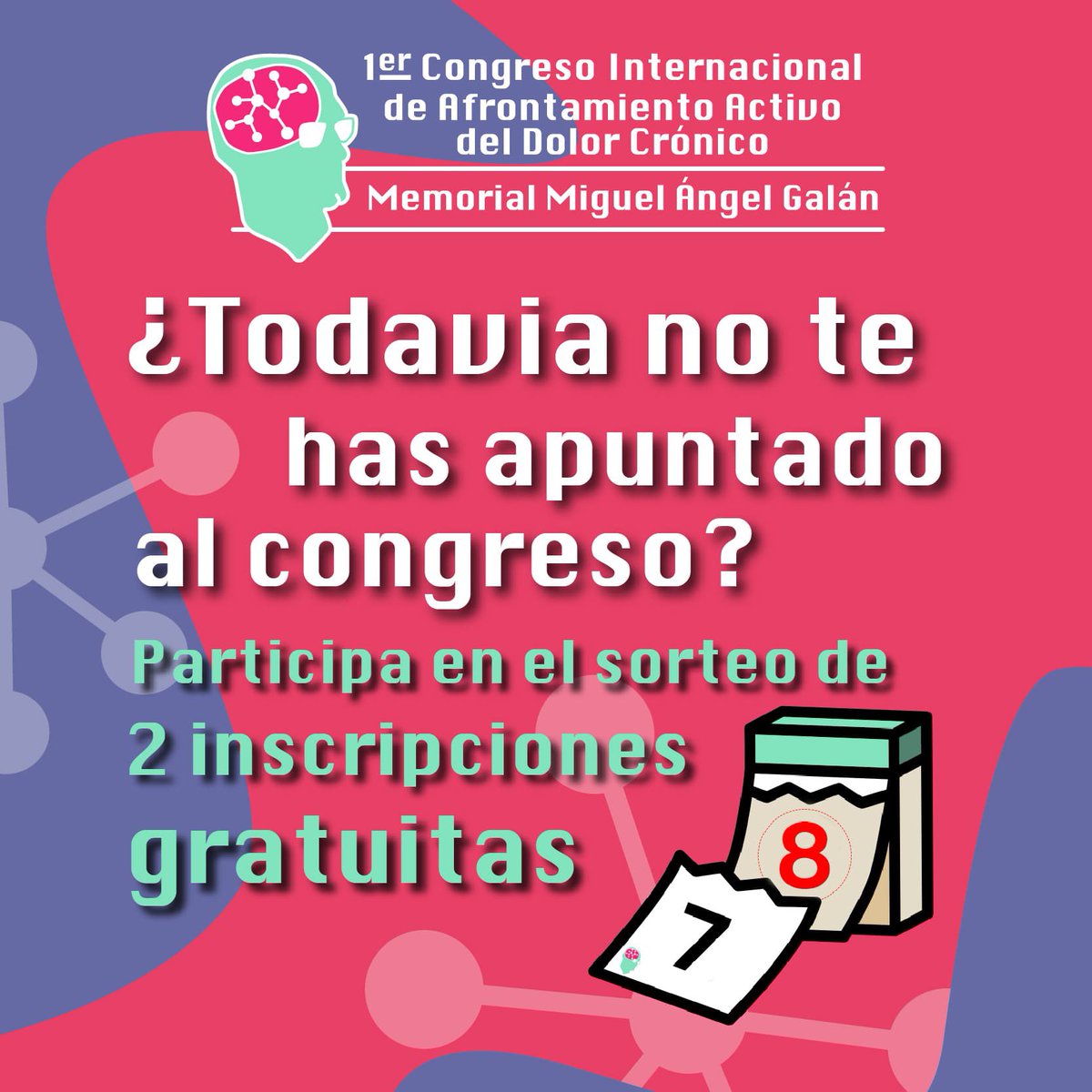 🎯 SORTEO 

¡Aviso importante para todos los profesionales sanitarios! 

El 8 de Sept, dia mundial de la fisioterapia, sorteamos 2 plazas gratuitas para congresodolor.es
Participa haciendo retuit y etiquetando dos compañeros. 

#AfrontamientoActivoDolor