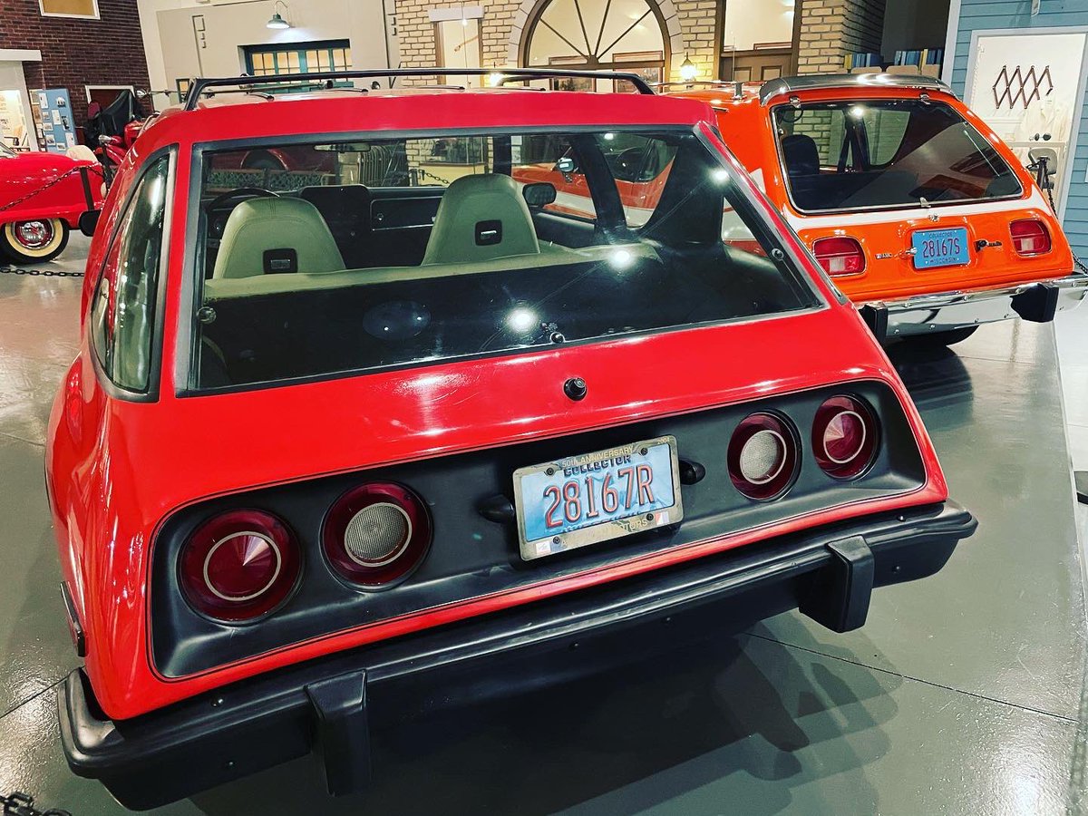 KenoshaHistory's tweet photo. It’s a great day to visit a museum! Check out the Gremlin XP prototype alongside a 1977 Gremlin X and compare the similarities and differences between the prototype and production vehicle. 

The Kenosha History Center is open Tues- Fri 10AM-4:30PM, Sat 10AM-4PM, and Sun noon-4PM. https://t.co/YHpgN83RjX