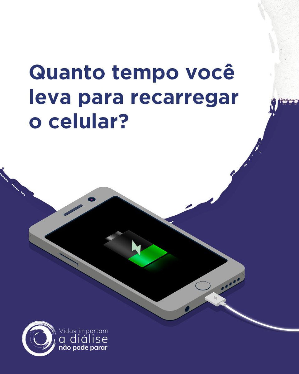 abcdt_dialise's tweet photo. Quem nunca passou pelo desespero de ver a bateria do celular acabando e não ter onde carregar? É o que sente quem tem medo de perder a diálise, realidade de 144 mil brasileiros que seguem com essa insegurança porque precisam da diálise para VIVER. #ADiáliseNãoPodeParar https://t.co/dlJIiDfUy3