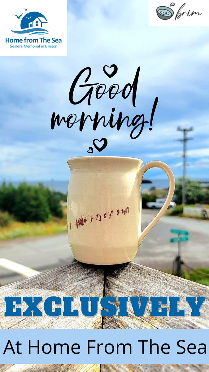 ☕️Have a mug-up!
This Beautiful, hand-crafted mug is made by Brim Pottery and is EXCLUSIVELY Available at <a href="/SealersMemorial/">Home from The Sea - Sealers Memorial</a> 
#ComeHome2022 #ComeHomeYear2022 #ExploreNL