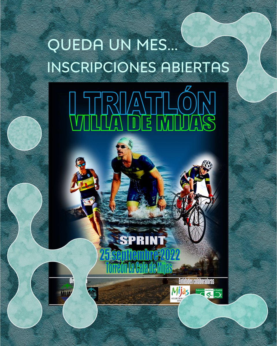 ⏳ Tic Tac…

¡Queda 1 mes…!

Inscripciones: inscripciones.triatlonandalucia.org/es/evento/i-tr… #MijasTri 🔵🟢