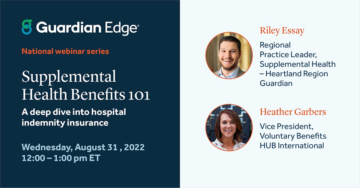 As employers shift to high deductible health plans (HDHPs), employees may need supplemental benefits to help offset out-of-pocket costs. Join us Wed. Aug 31 at 12pm ET for a deep dive on hospital indemnity insurance: bit.ly/3A1kcJ2