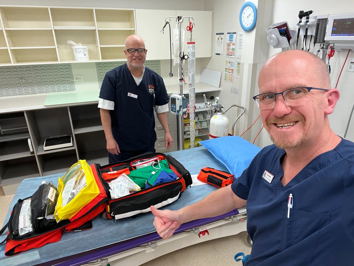 benjamincfox's tweet photo. The joys of a remote area nurse! To think I used to work at a bank. lol.

Today:
- Clinic work
- Resus/Trauma scenario practice 
- Primary Health
-- Audiology testing
-- Child development checks
-- Out in the ambo

As always a special shout out to @drmattanddrmike - thanks, boys! https://t.co/Zpmqd5KQCx