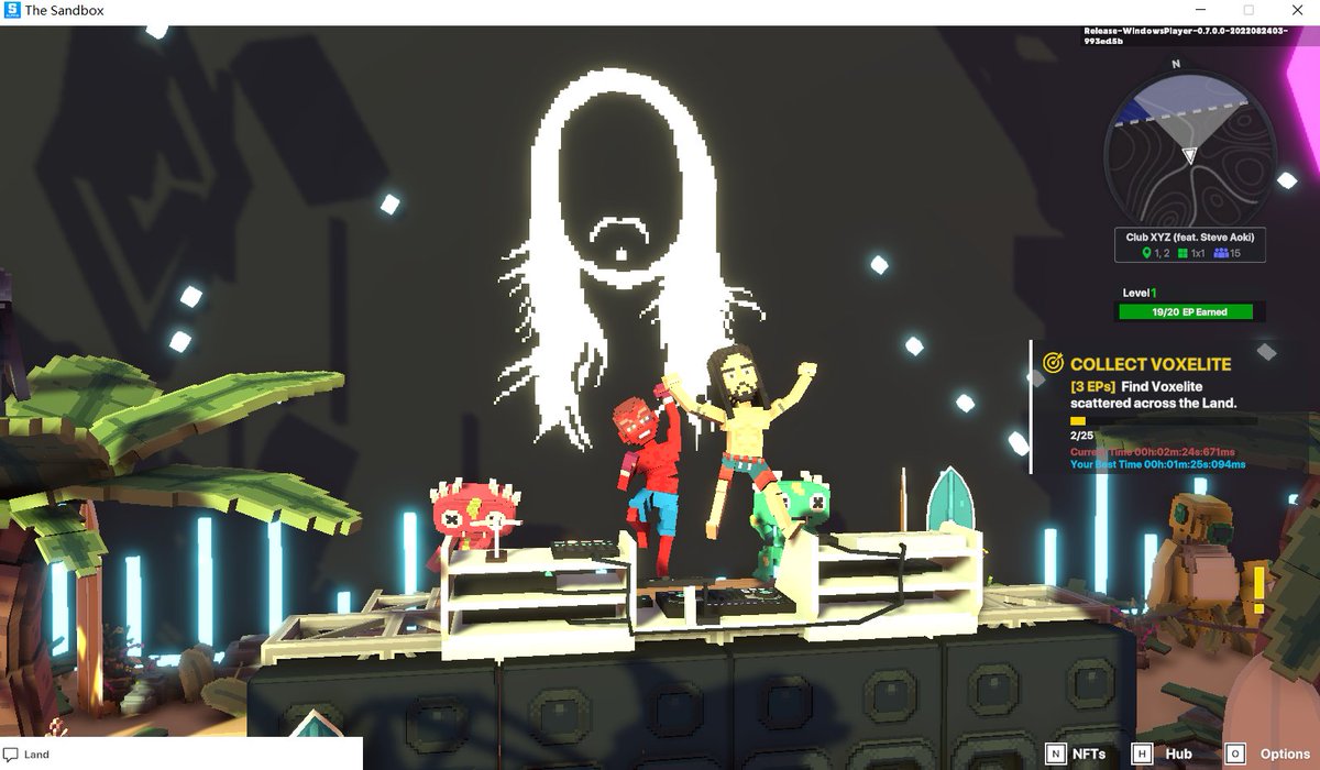 sunxuepan's tweet photo. @TheSandboxGame @steveaoki Replying to 
@TheSandboxGame
 and 
@steveaoki
I just participated in the #SandboxAlphaS3Giveaway for a chance to win 500 SAND! On stage with Steve Aoki, check out my screenshot below!
👇 https://t.co/MFgzxxdRc9