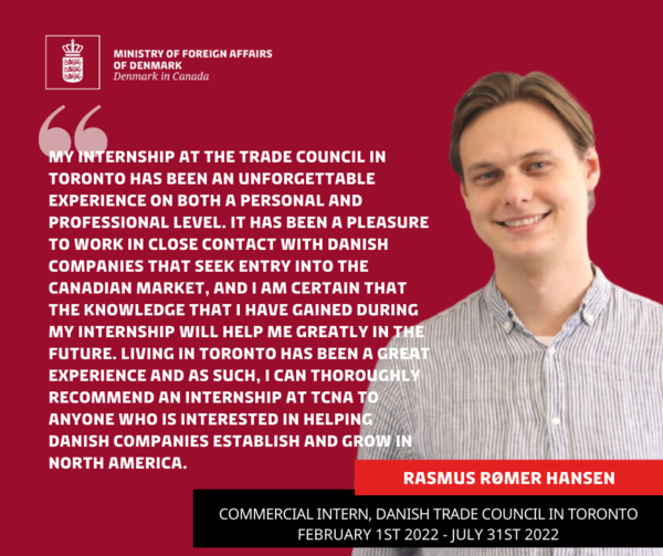 DKambCanada's tweet photo. Are you interested in politics, economics, trade, communication, innovation, or culture? 

If so, click the link below and check out the available internships in North America, including the 🇩🇰 Trade Council in Toronto🌎

Link here👉 https://t.co/yagKHpPN59
 
#DenmarkinCanada https://t.co/gNRB6jKNAO