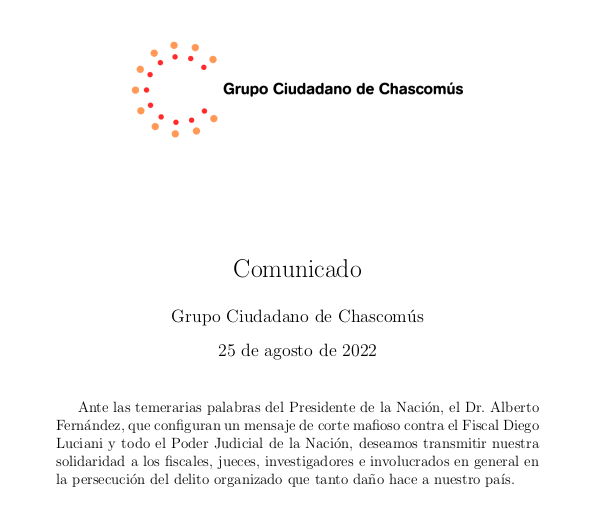 gcchascomus's tweet photo. Nos solidarizamos con fiscales, jueces, investigadores e involucrados en general en la persecucińo del crimen organizado que tanto daño hace a nuestro país. https://t.co/HsYgt3BBVD
