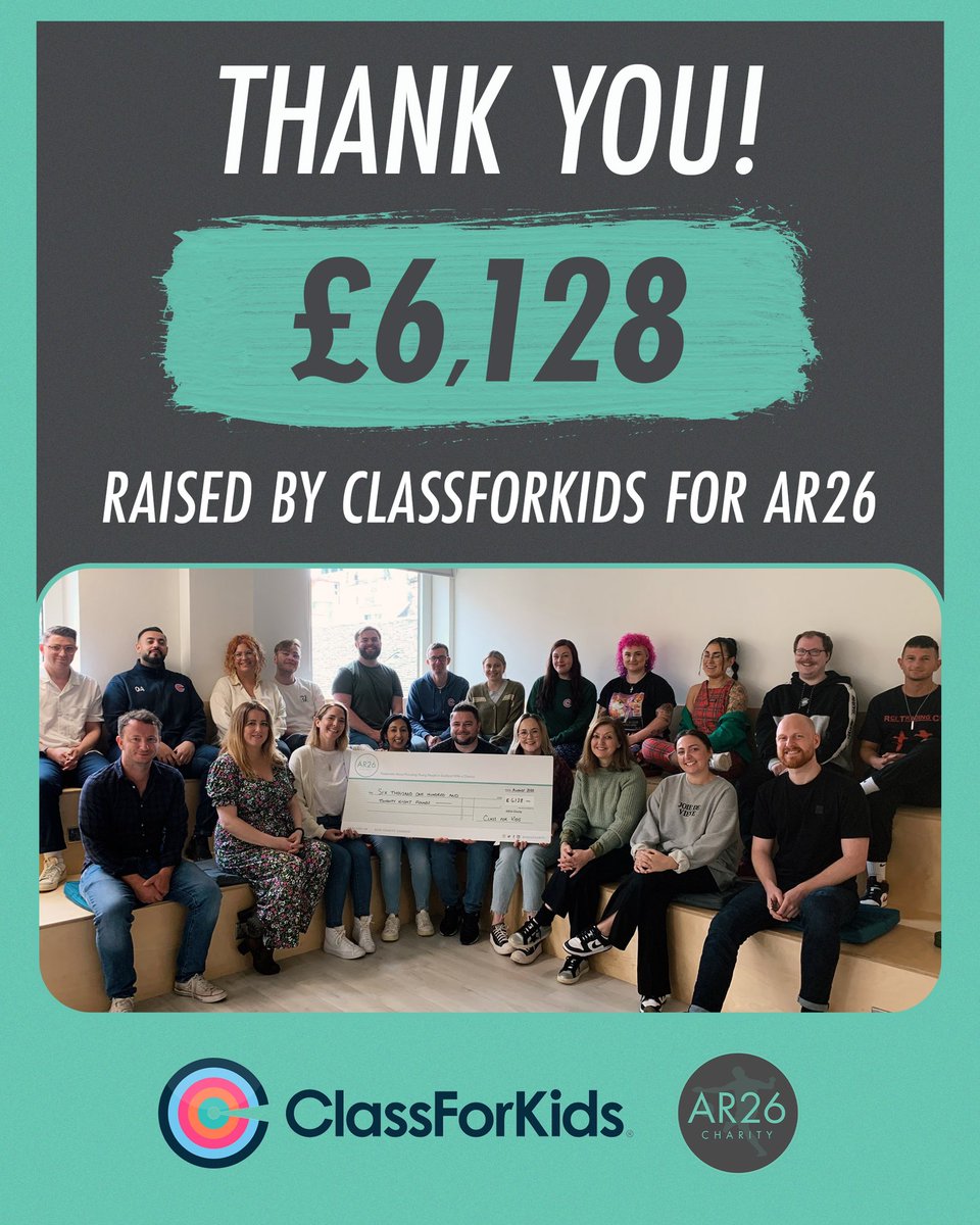 ar26charity's tweet photo. Thank you Thursday to @ClassForKids for choosing AR26 Charity as their first official charity partner and raising an incredible £6128👏🏻👏🏻
This partnership allowed us to deliver Football for All pop-up school holiday camps across Scotland!!
#footballforall #creatingchances https://t.co/5ddAWfaaTT