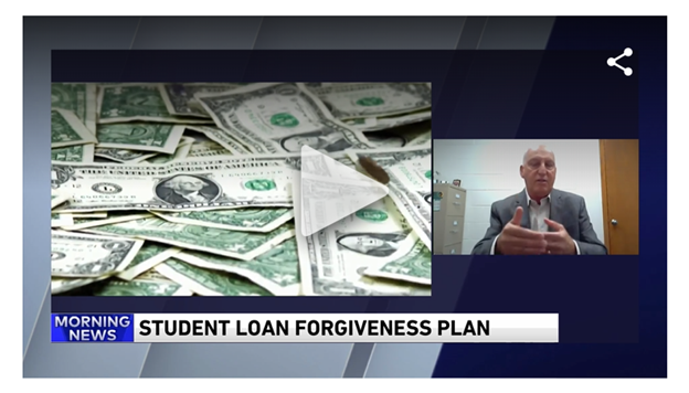 PC_Counseling's tweet photo. Our very own Frank Palmasani was on @WGNTV Morning News this morning speaking on the new Student Loan Forgiveness Plan and giving tips on how to find the best college at the right price. @collegefitfrank @PCHS_Celtics https://t.co/mBp0DEkVro