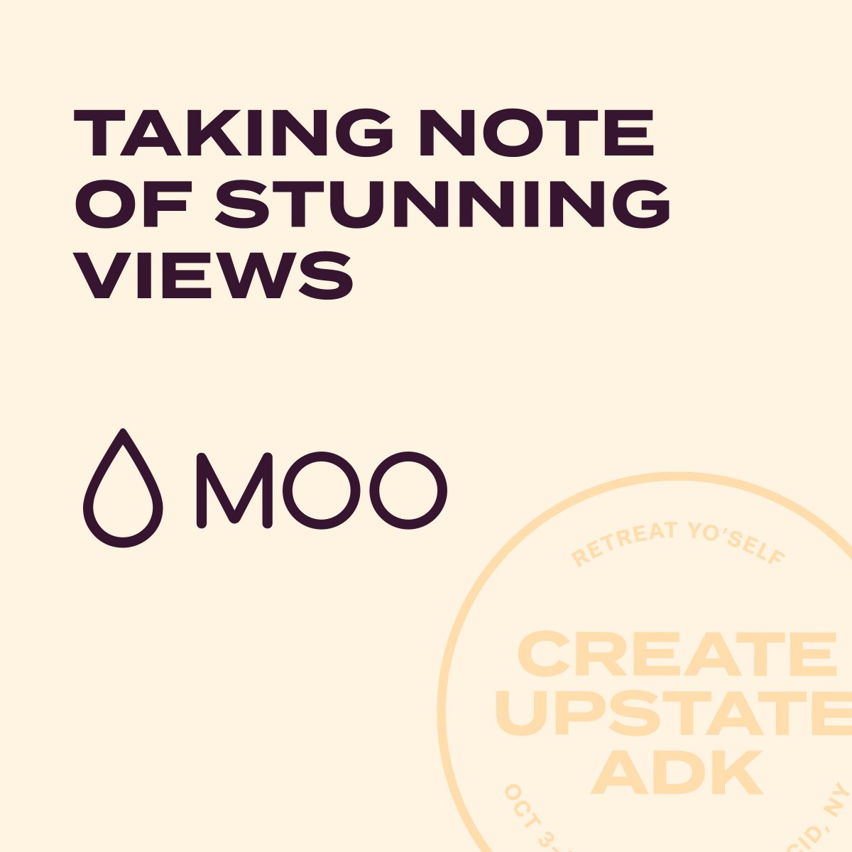 CreateUpstate's tweet image. Shoutout to @moo for hooking each of our attendees up with MOO x Aries Moross Journals this year. Now, if only we had some decent scenery to sketch in Lake Placid 🤔