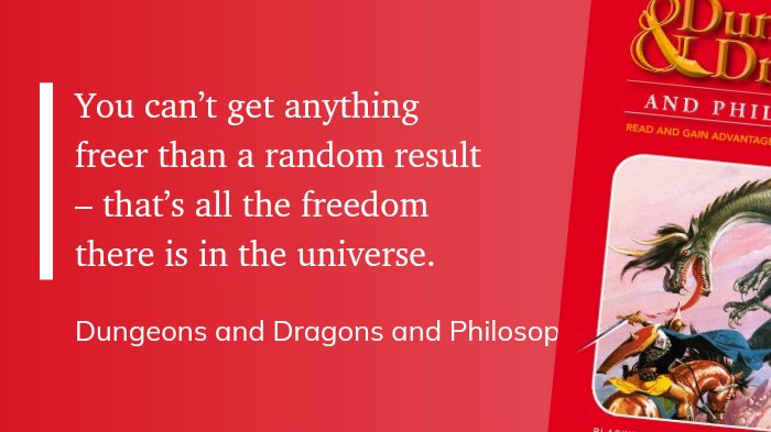 This is a good reminder that even our obsession over AI, projections and the like doesn't mean anything in the face of freedom
