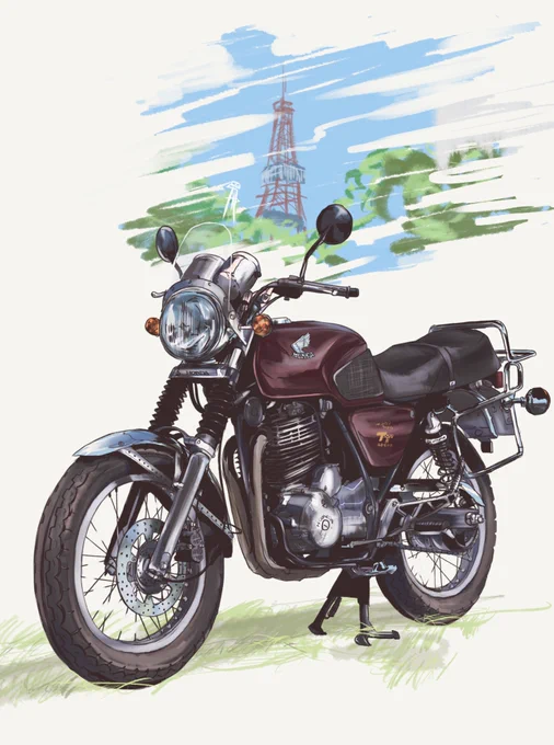 見えなくなる車体も別レイヤーで逃げずに描き分ける実験してみた 