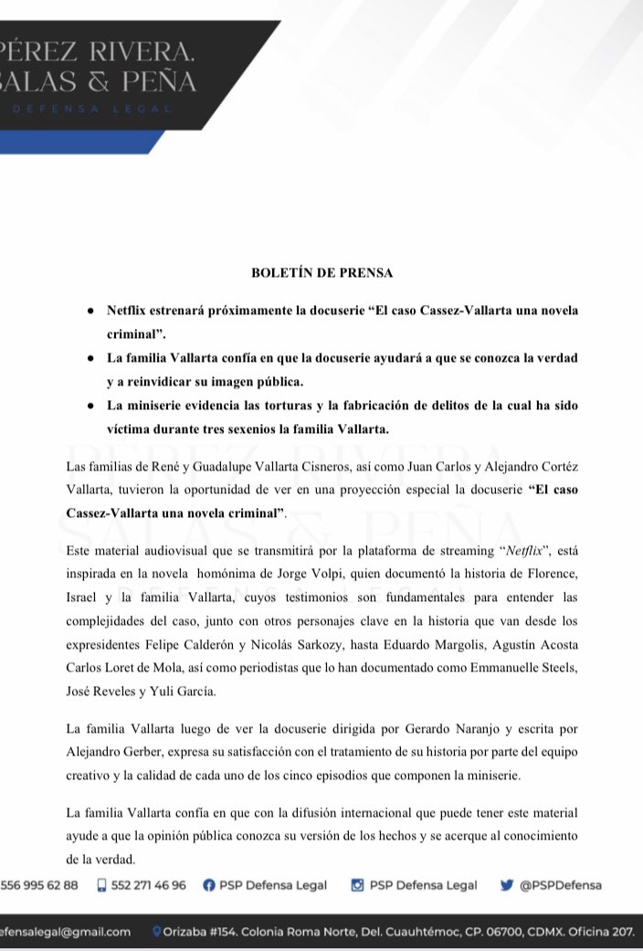 Pérez Rivera, Salas y Peña/ Defensa Legal tweet media