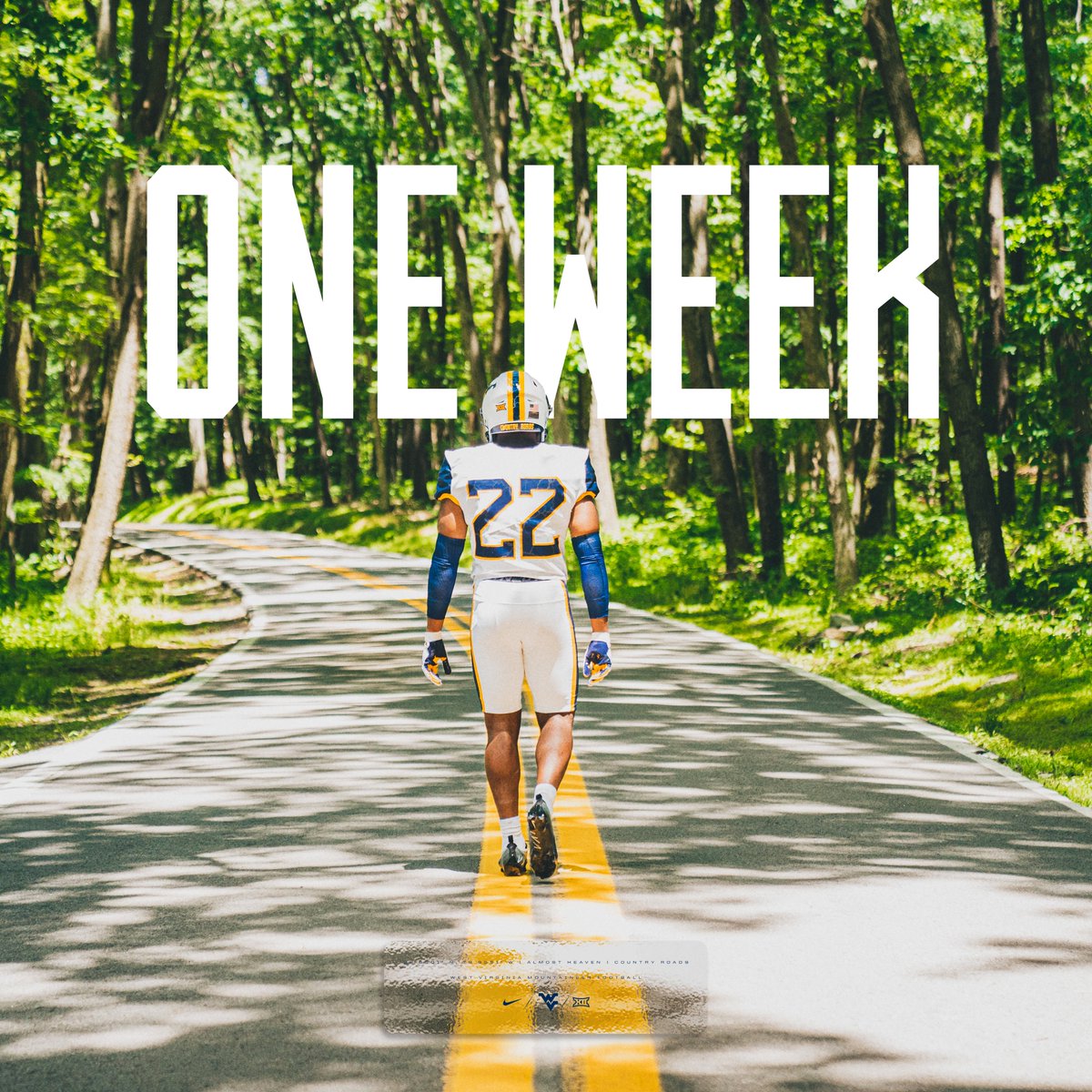 WVUfootball's tweet photo. Just around the corner. https://t.co/T0eEobS82D