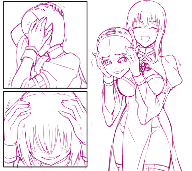 小夜さんのアップデードには少しだけスペシャルな漫画をつけます。
少しだけ。

ようやくその下描き。 