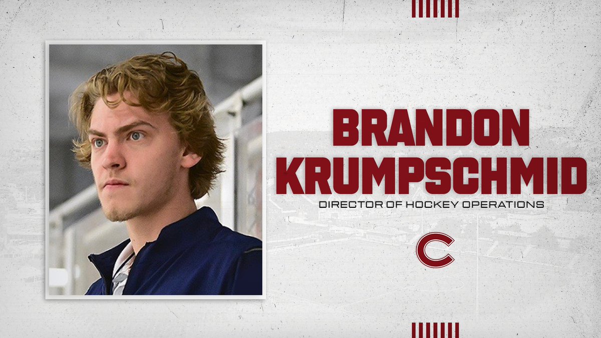 Please welcome Brandon Krumpschmid who has joined our staff as the Director of Hockey Operations! bit.ly/3wuwV5U | #PlayFast