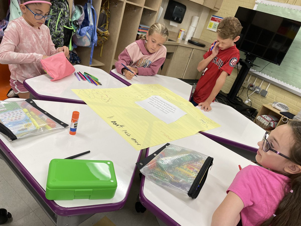 Creating classroom expectation ideas in small groups! #LFmoments #cherokeeinspires