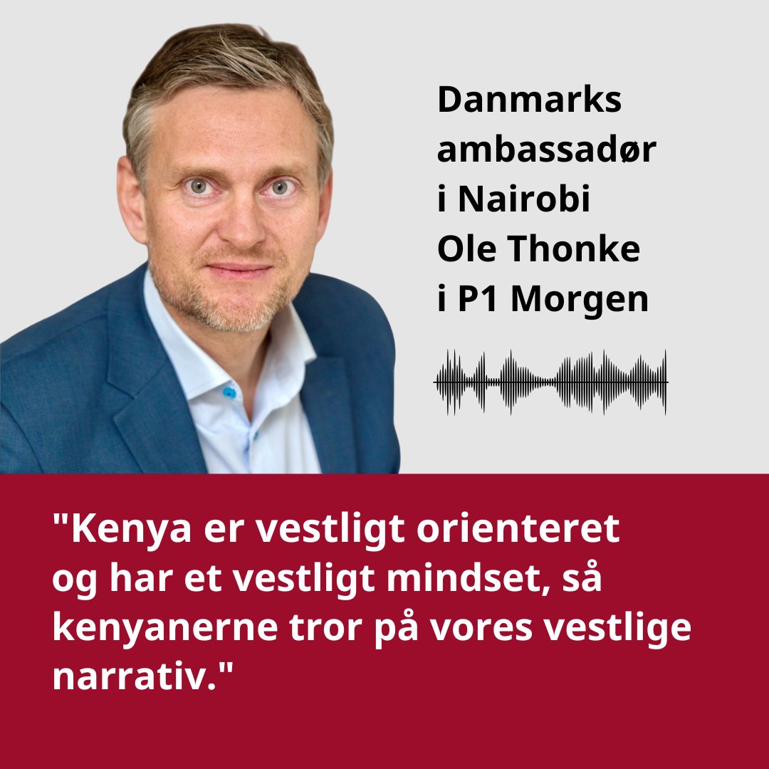 DanishMFA's tweet photo. "Det er en del af mit job som 🇩🇰 ambassadør at gå ud og fortælle, hvad der er fakta", fortæller @DKambKenSom i @P1Morgen i indslag om Russia Today, der hyrer lokale journalister til at sprede desinformation i bl.a. Kenya.
Lyt med her👉https://t.co/JlgV2jhdyf
#dkpol #mfadk https://t.co/HpkZSpKO4g
