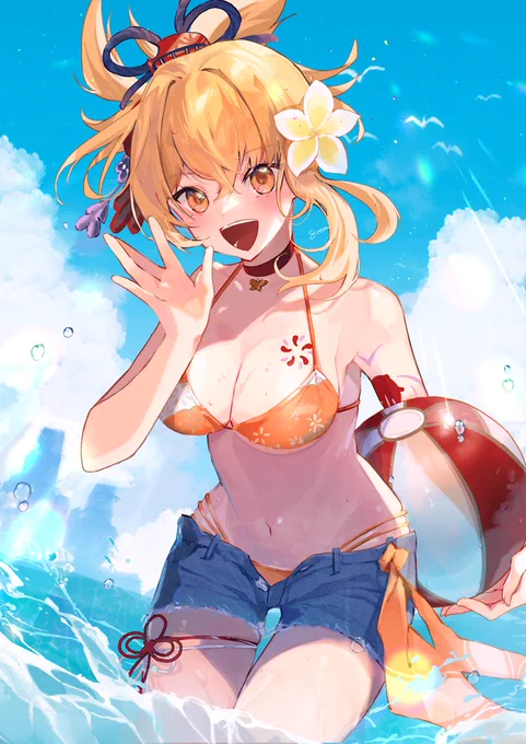水着宵宮ちゃん#原神 #GenshinImpact #yoimiya 